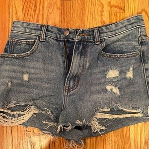 Blue jean shorts